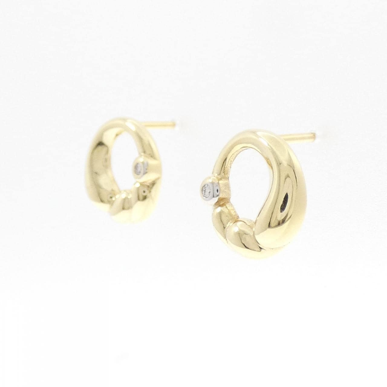 750YG ダイヤモンド ピアス 0.02CT