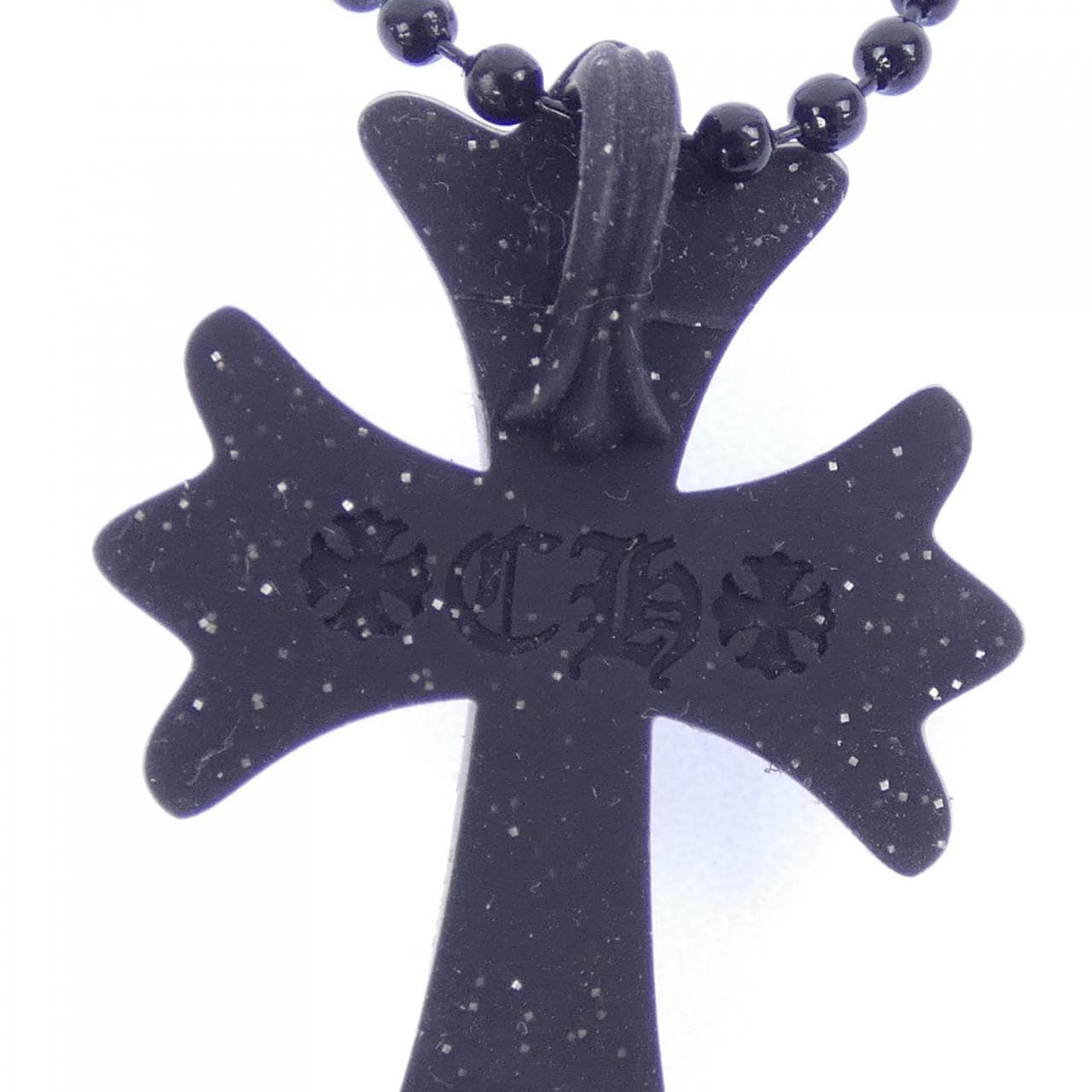 クロムハーツ CHROME HEARTS CH CRS SML PLSTC MATTE BLK GLR BALL CHAI 604175364AHXXXX445 ペンダント