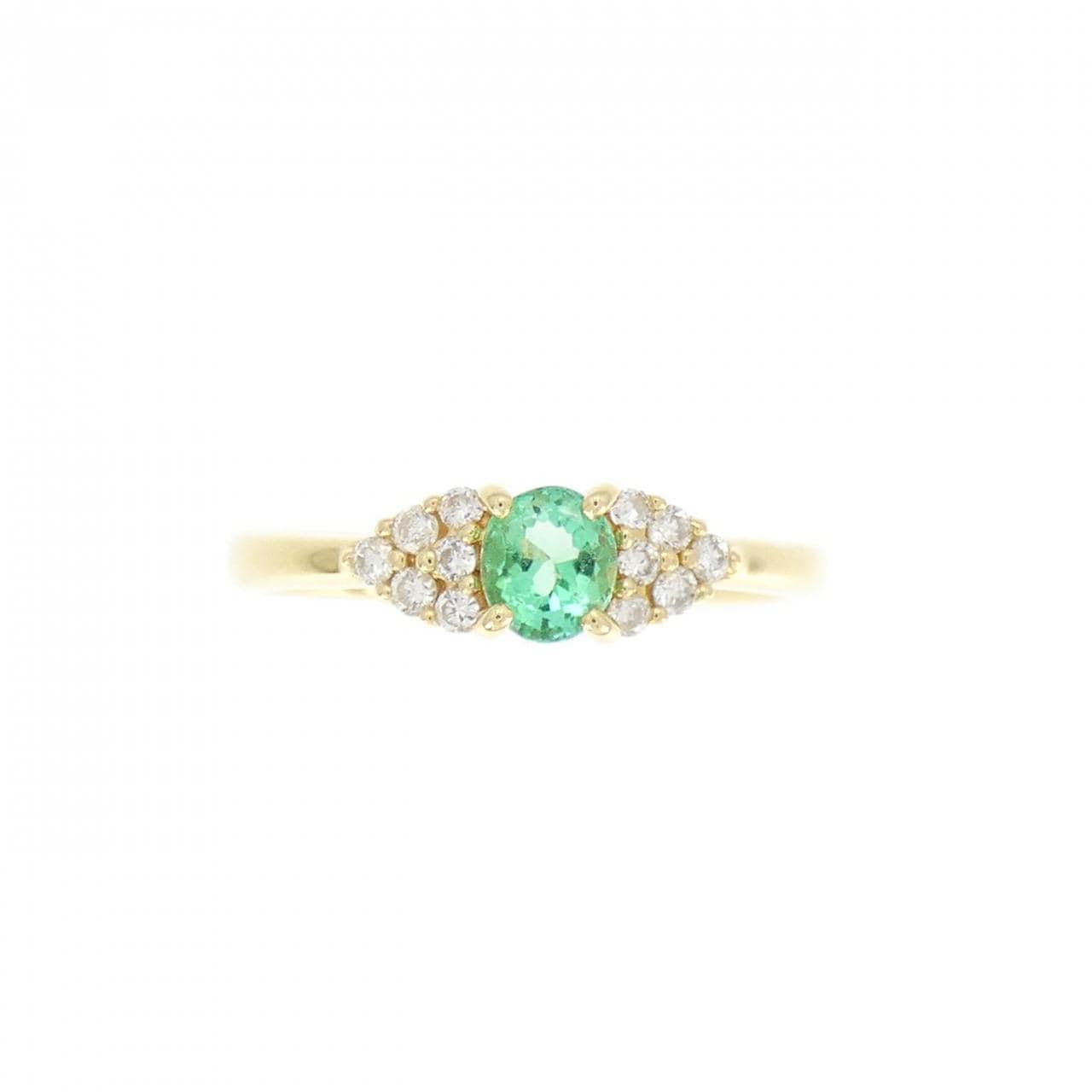 K18YG エメラルド リング 0.24CT
