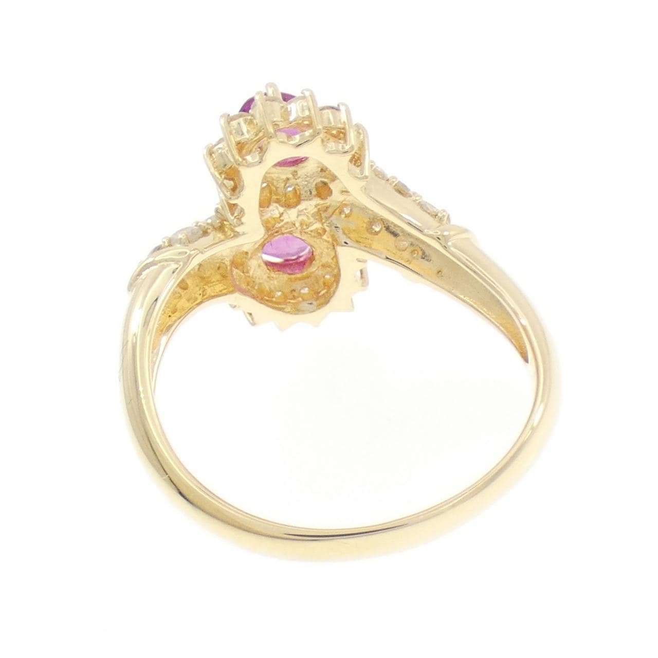 K18YG ルビー リング 0.60CT