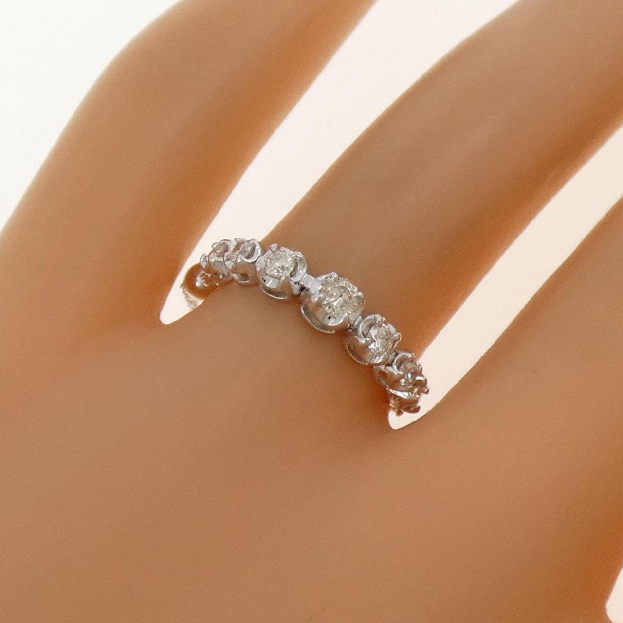 K18WG ダイヤモンド リング 0.25CT