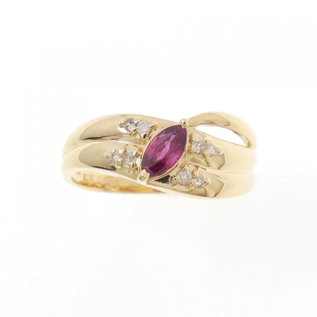 K18YG ルビー リング 0.23CT