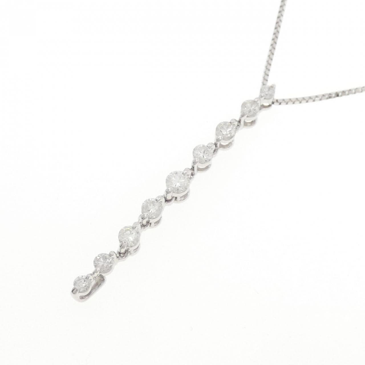 K18WG ダイヤモンド ネックレス 0.50CT