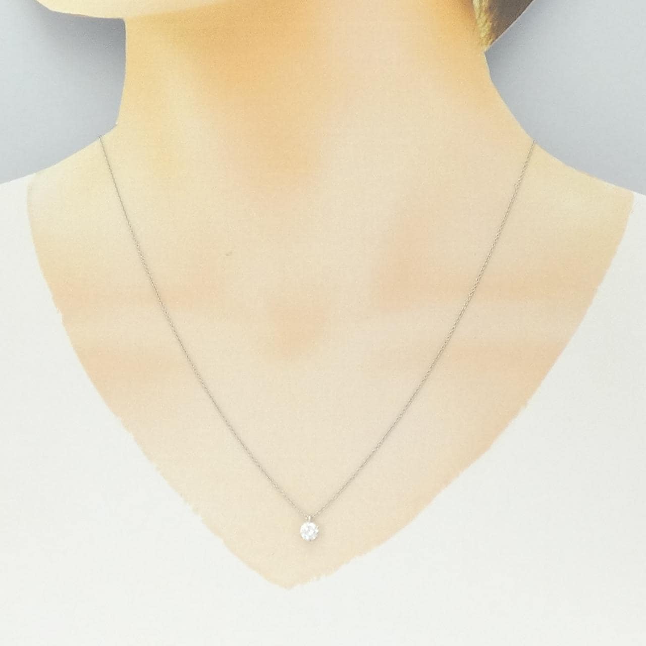【リメイク】PT900/PT850 ダイヤモンド ネックレス 0.354CT D IF 3EXT