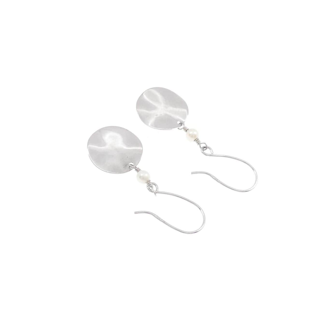 【新品】K18WG 淡水パール ピアス