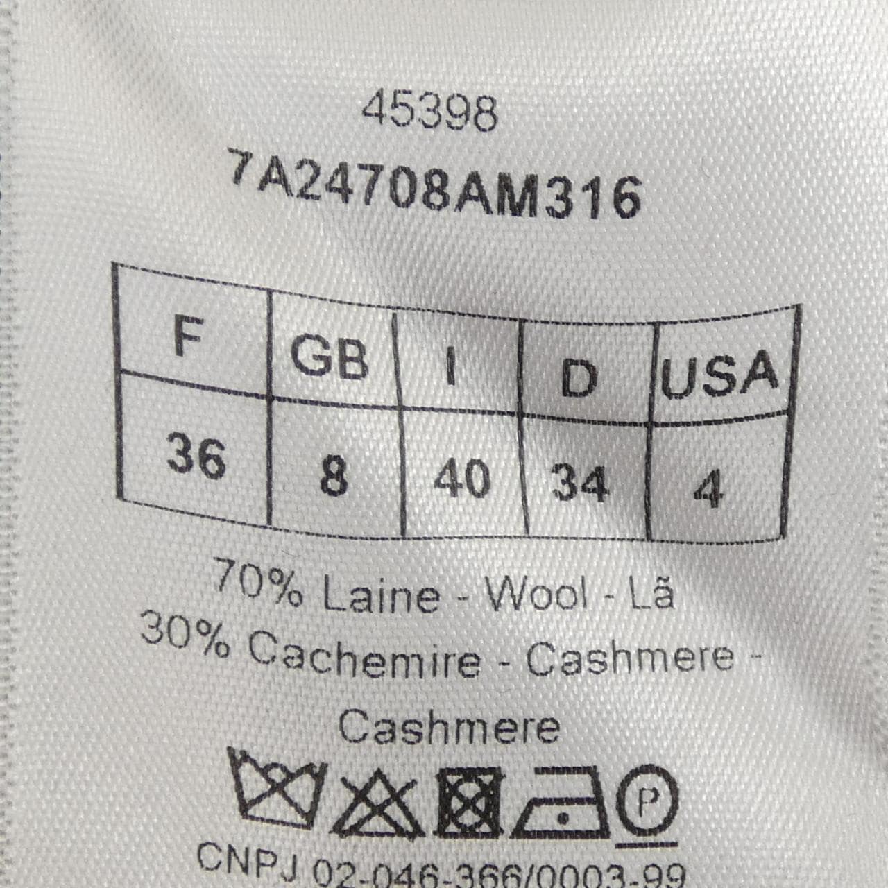 クリスチャンディオール CHRISTIAN DIOR 7A24708A316 ニット