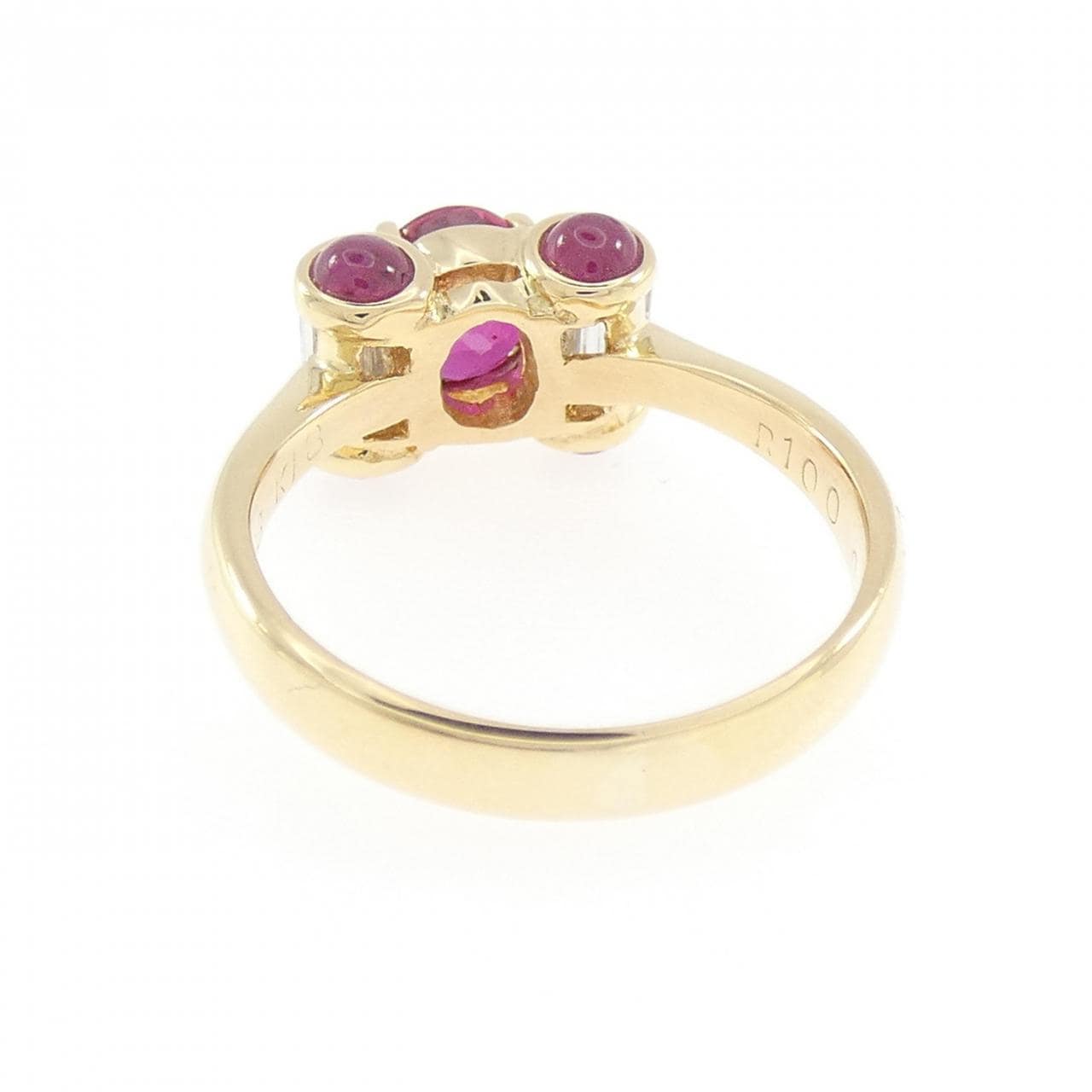 K18YG ルビー リング 1.58CT