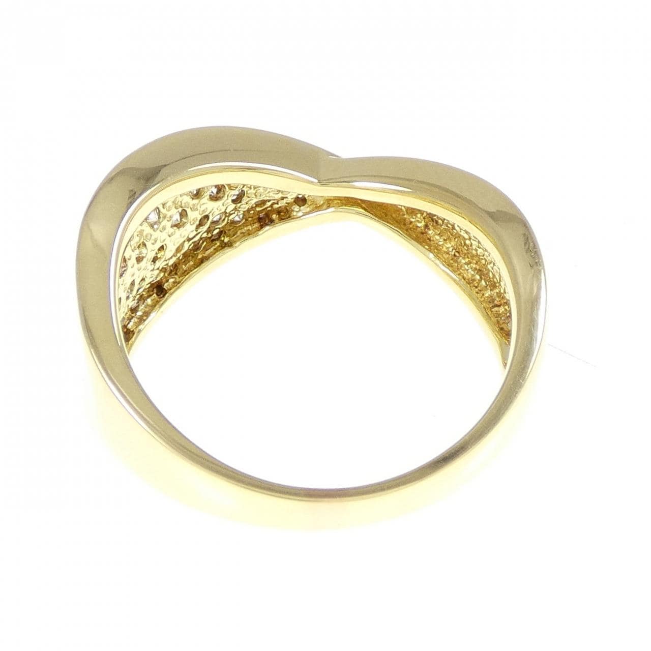 K18YG パヴェ ダイヤモンド リング 0.50CT