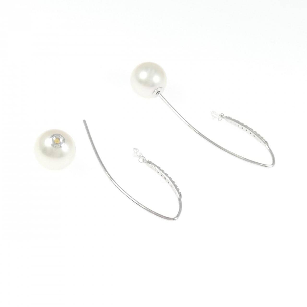 K18WG アコヤパール ピアス 8.6mm