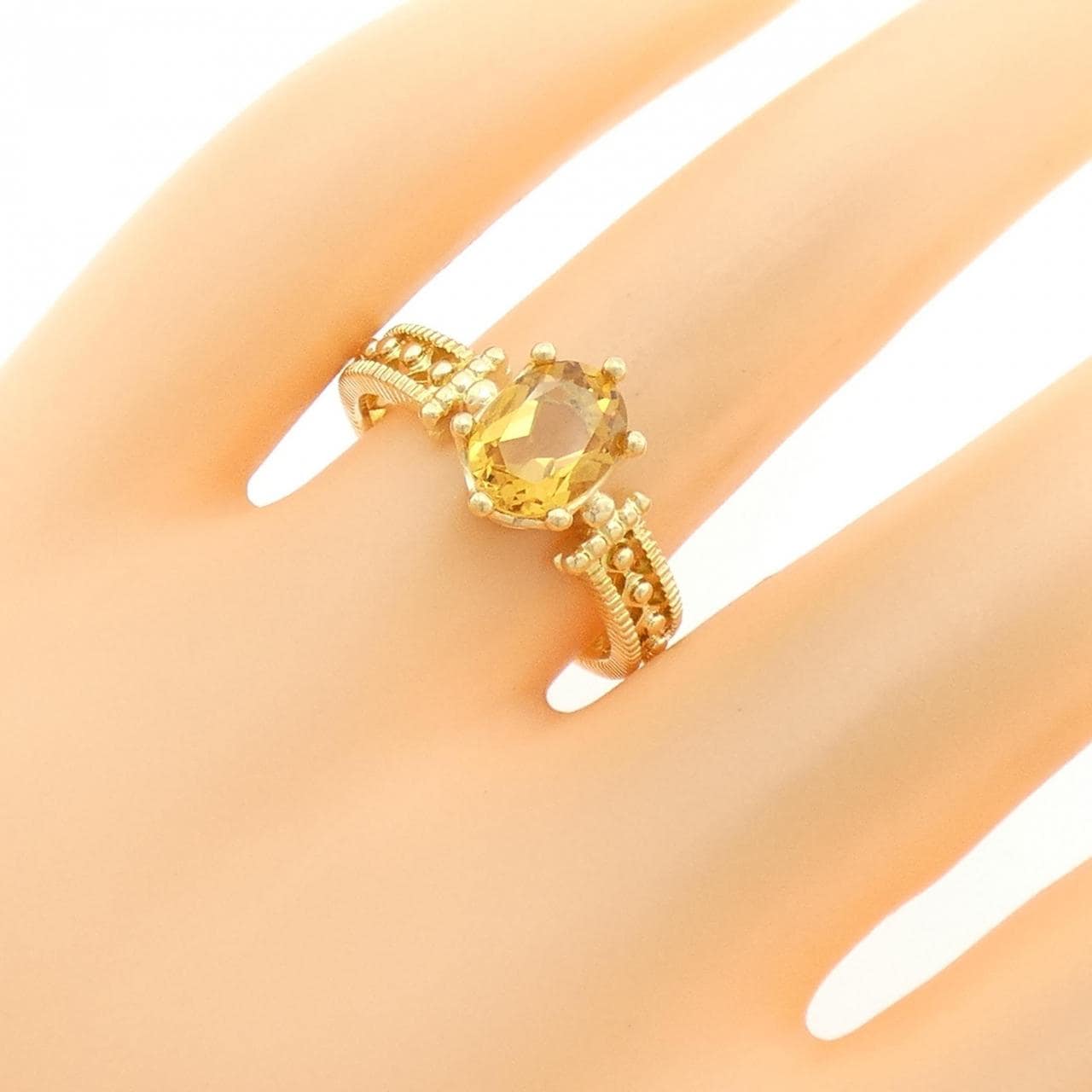 750YG Citrine Ring