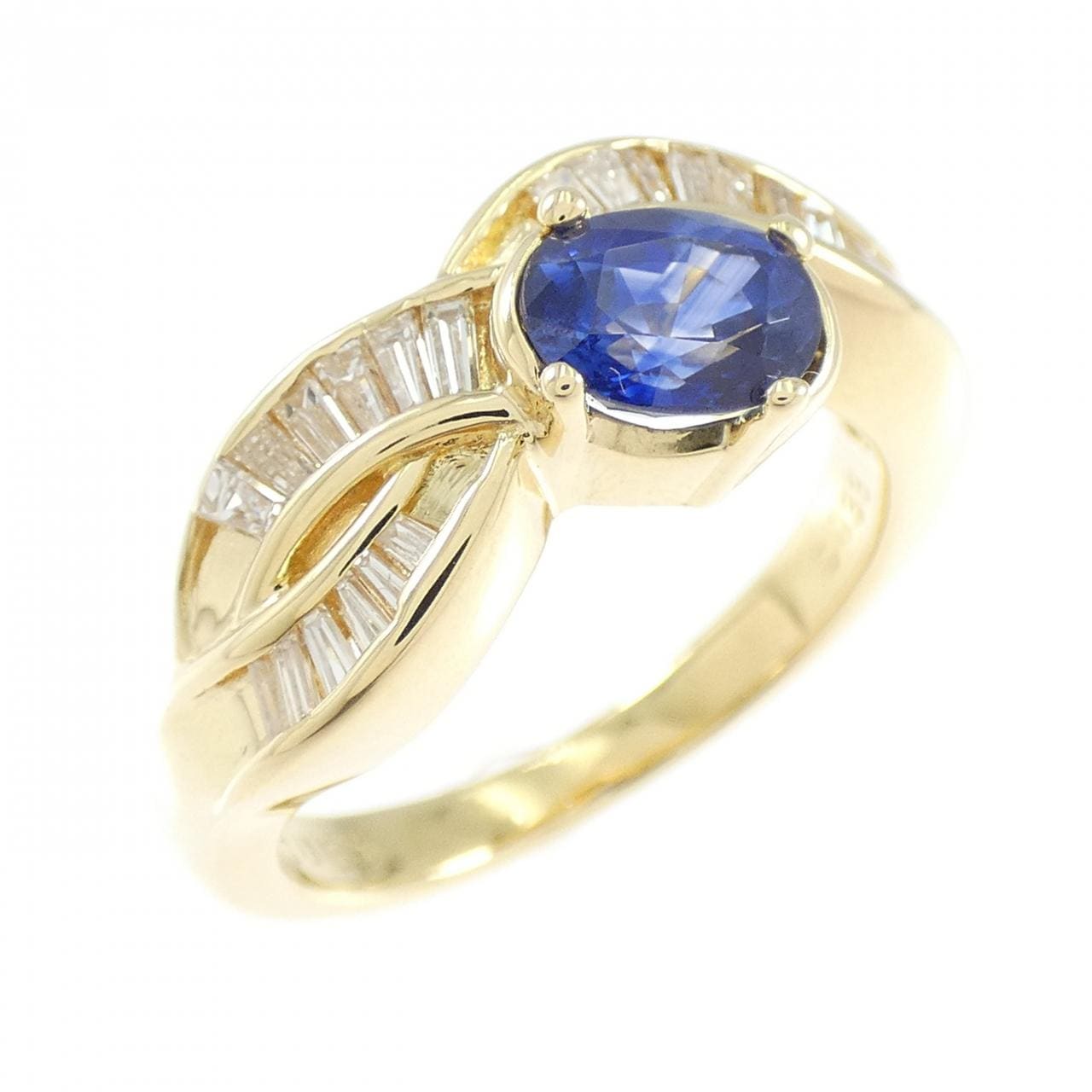 K18YG サファイヤ リング 0.85CT