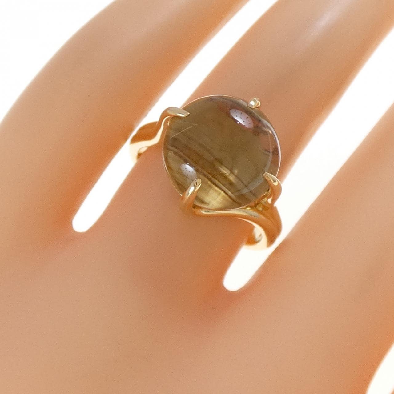 K18YG ルチルクオーツ リング