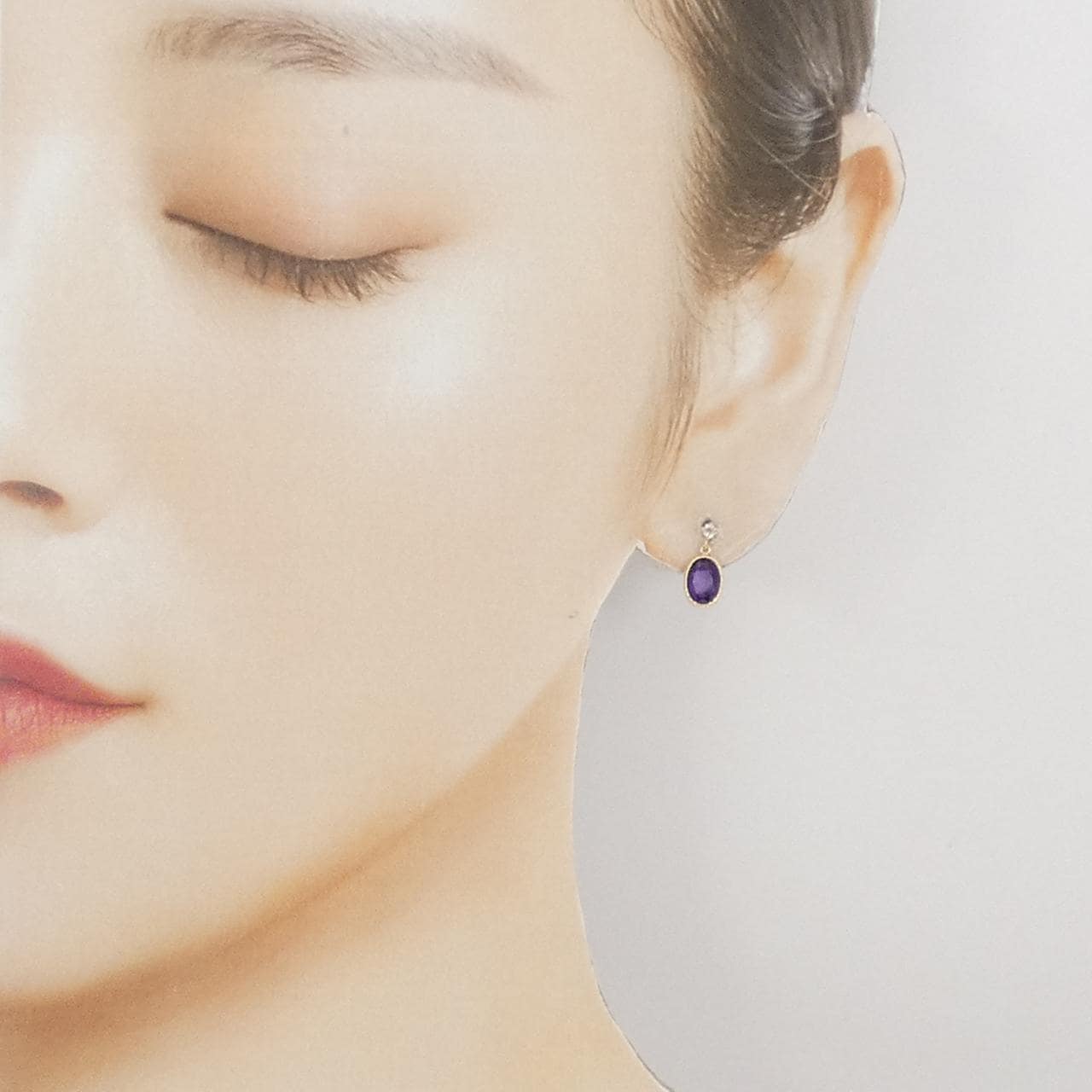 【新品】K10YG アメジスト ピアス