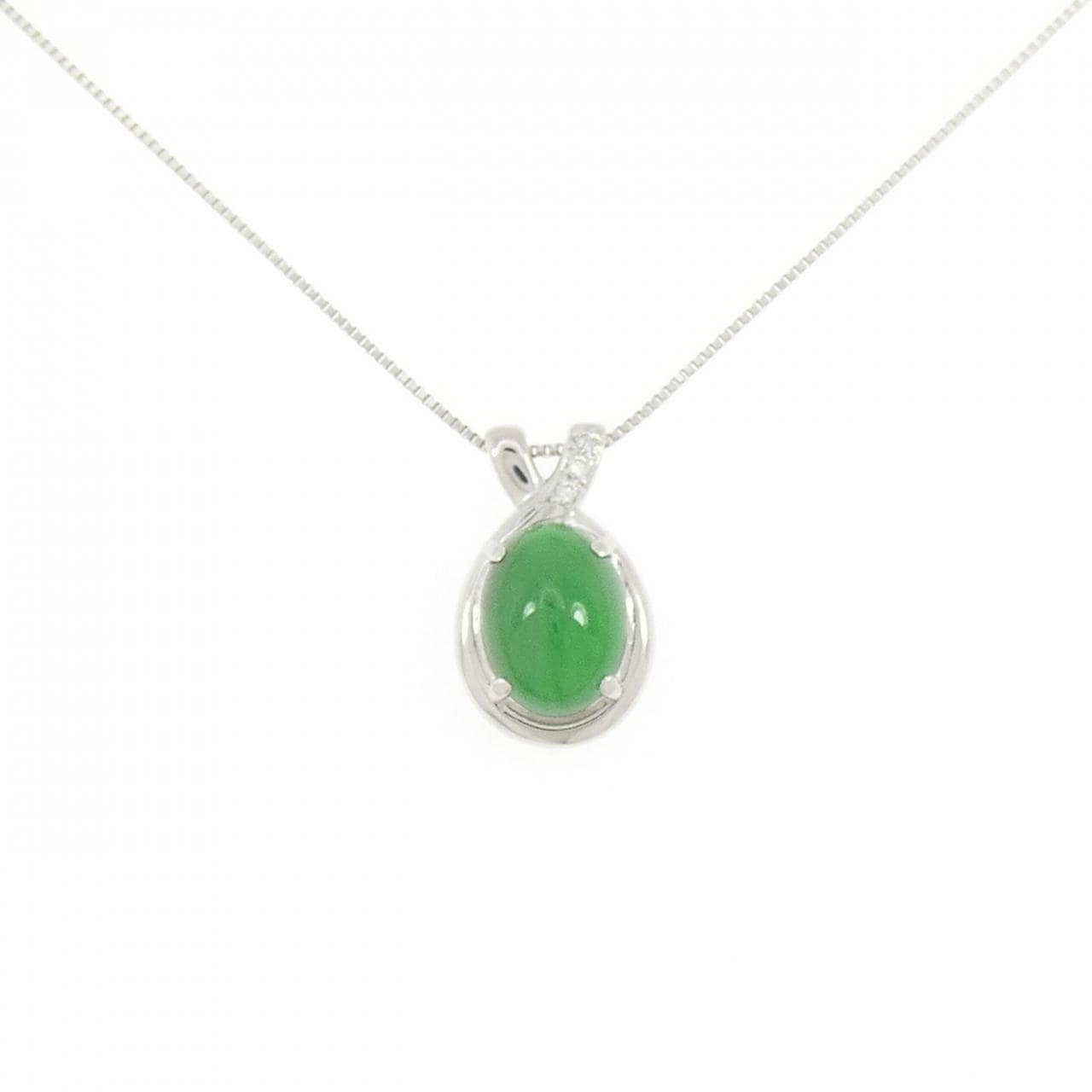 PT900/PT850 ヒスイ ネックレス 3.29CT