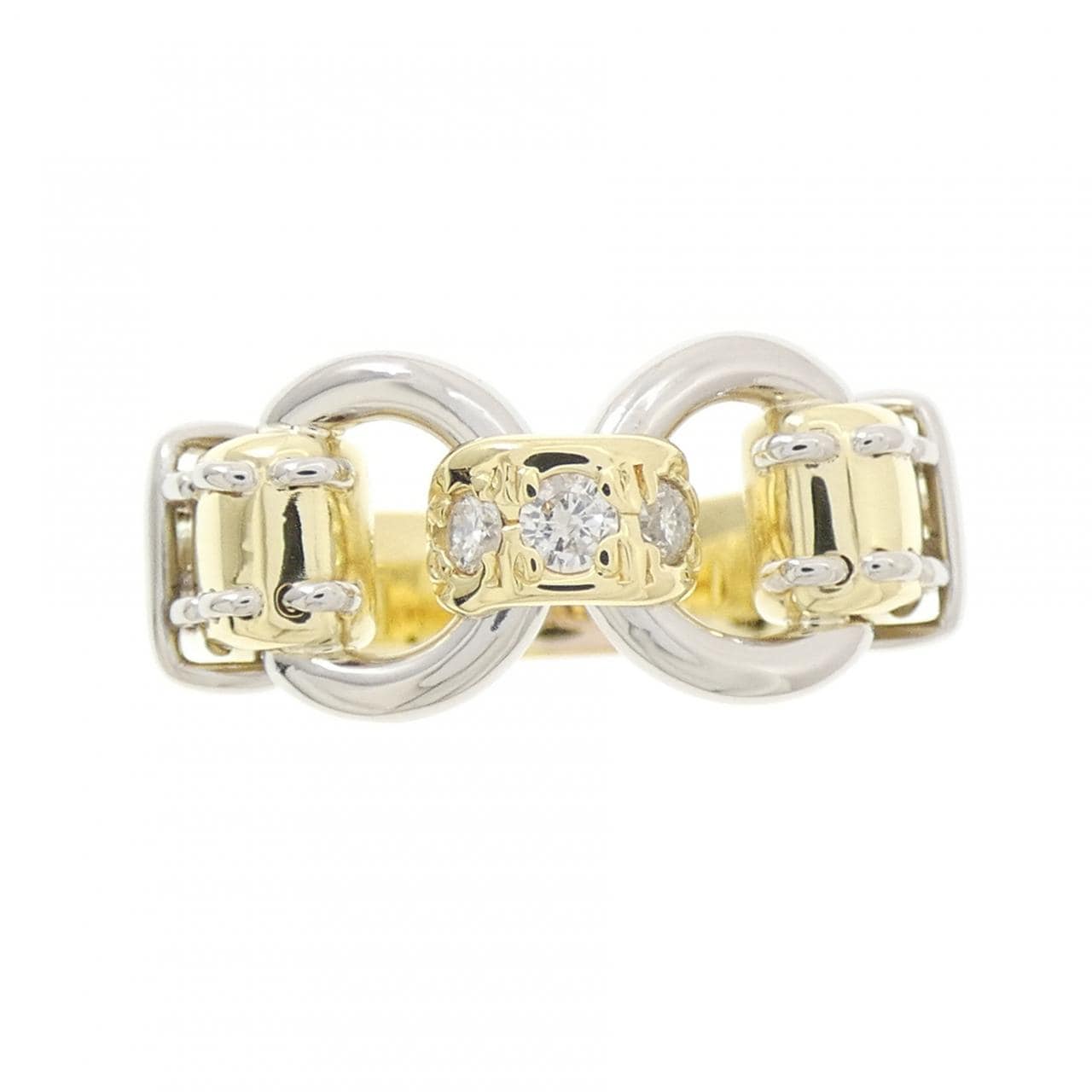 K18YG/PT900 Diamond Ring 0.15CT