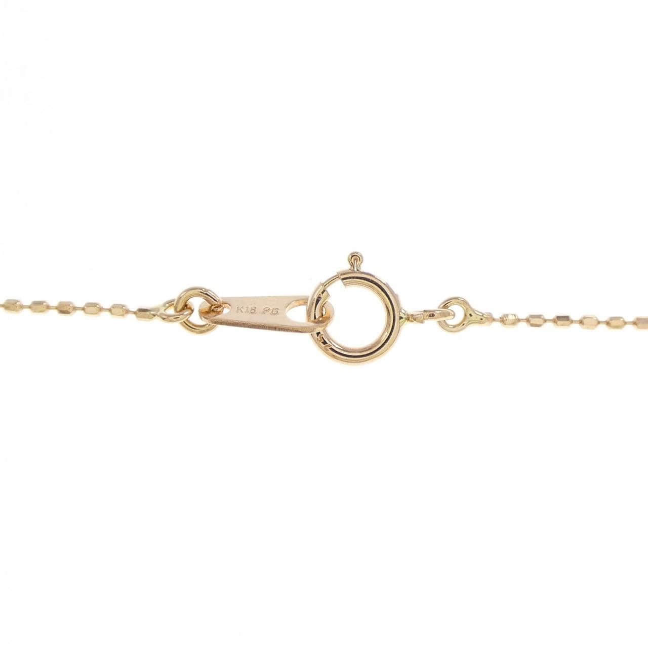 K18PG スリーストーン ダイヤモンド ネックレス 0.50CT
