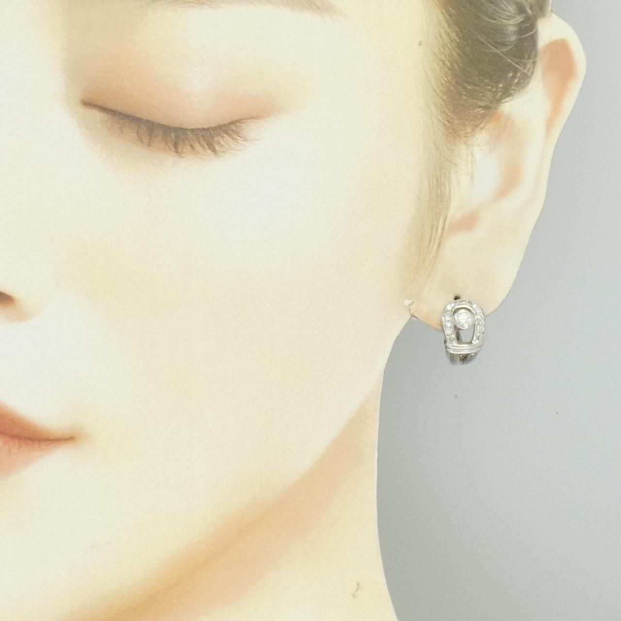 K18WG ダイヤモンド ピアス 0.50CT