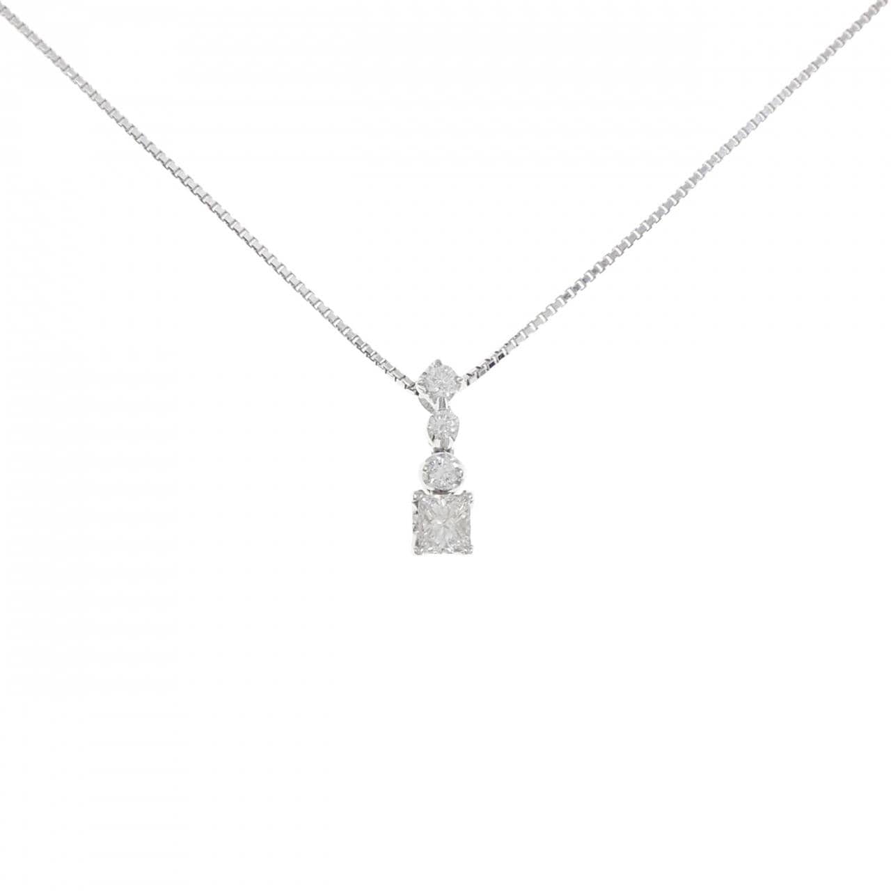 PT900/K18WG ダイヤモンド ネックレス 0.50CT