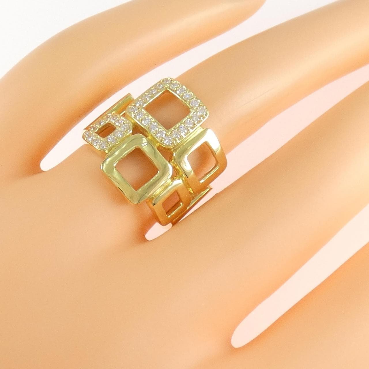 K18YG ダイヤモンド リング 0.33CT