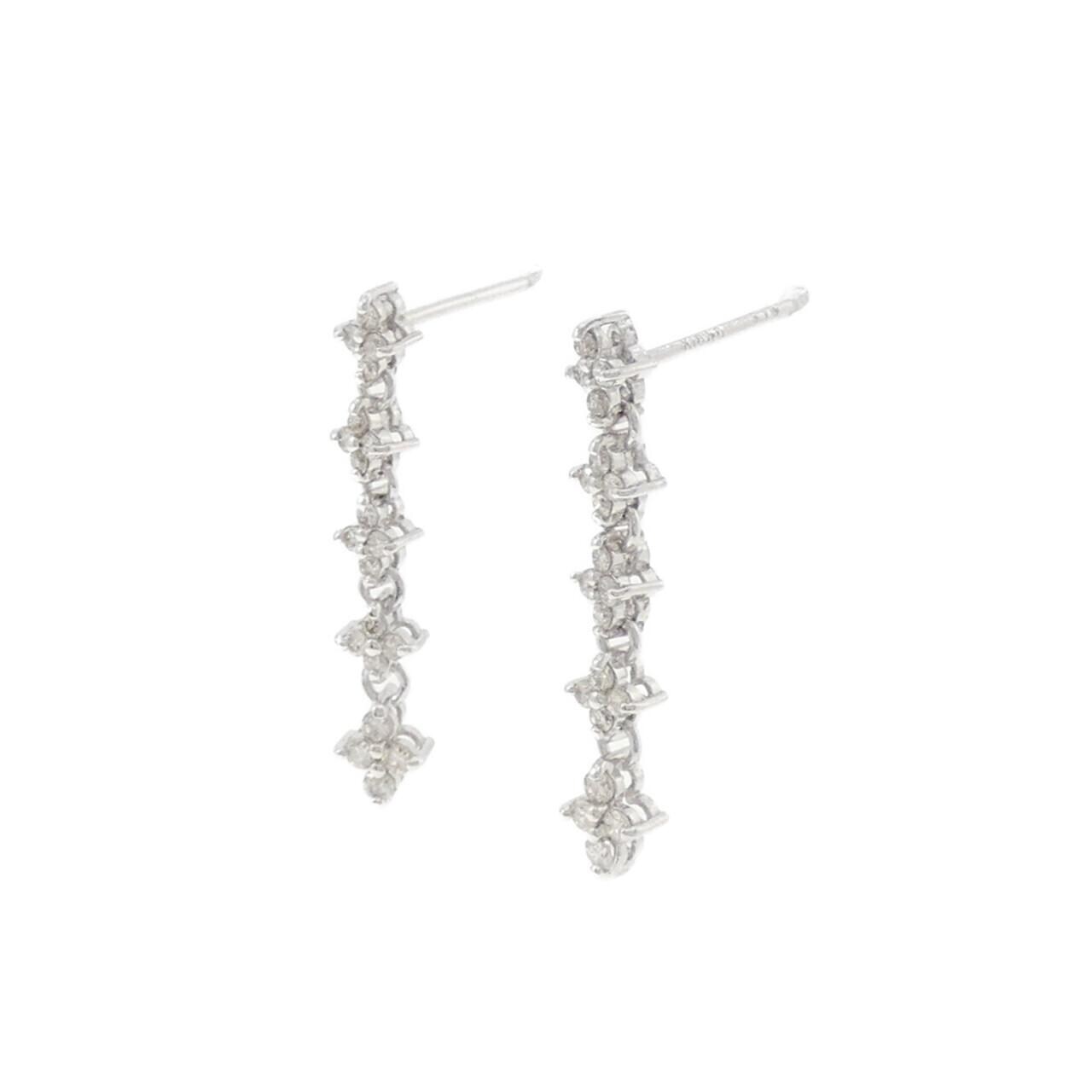 K18WG ダイヤモンド ピアス 0.32CT