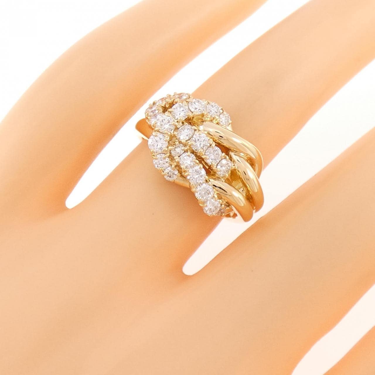 K18YG ダイヤモンド リング 0.84CT