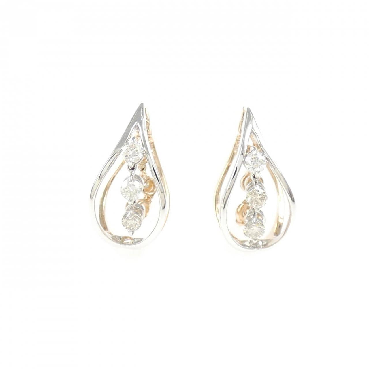 K18PG/K18WG ダイヤモンド ピアス 0.62CT