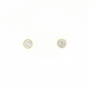 K18YG ソリティア ダイヤモンド ピアス 0.38CT