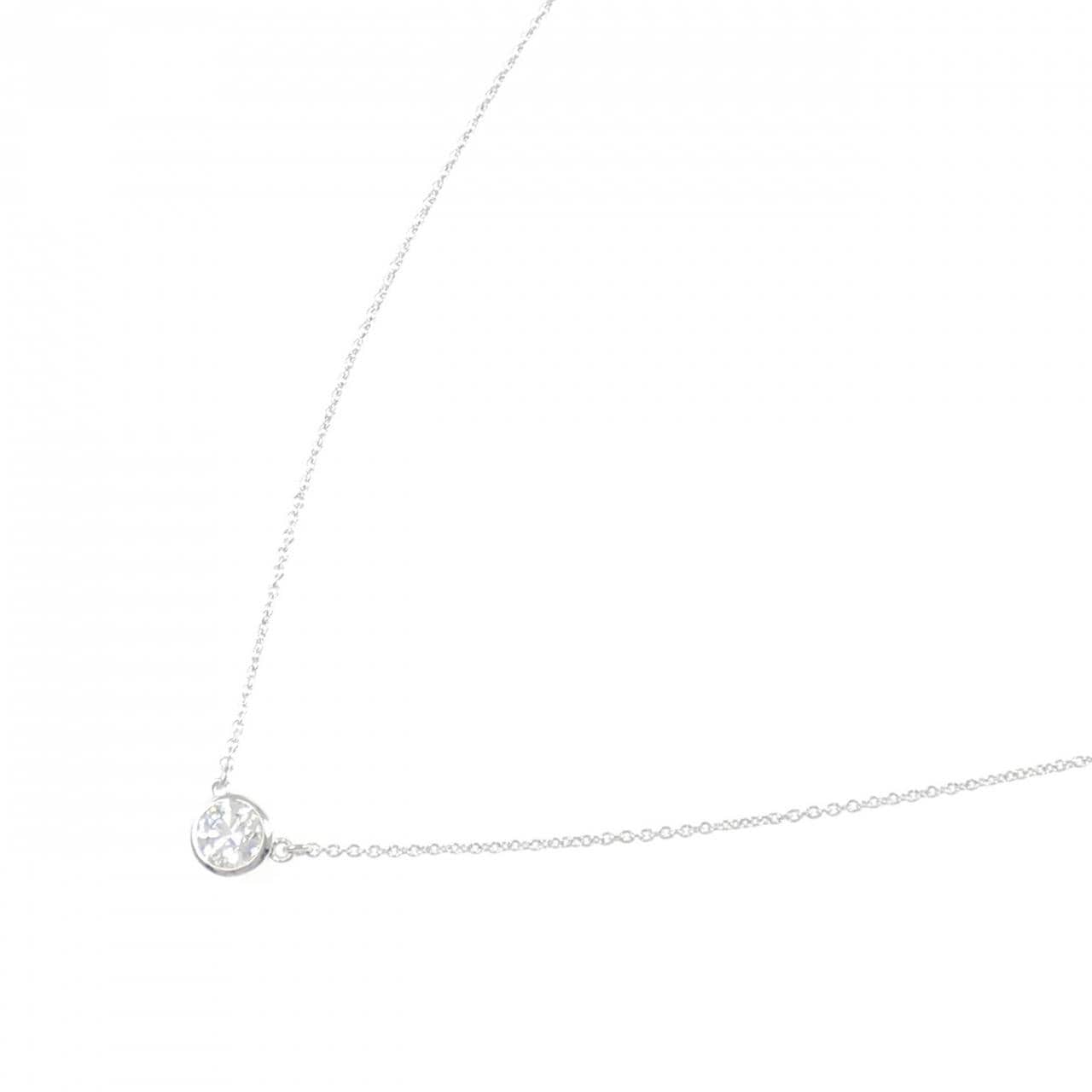 K18WG ソリティア ダイヤモンド ネックレス 0.300CT