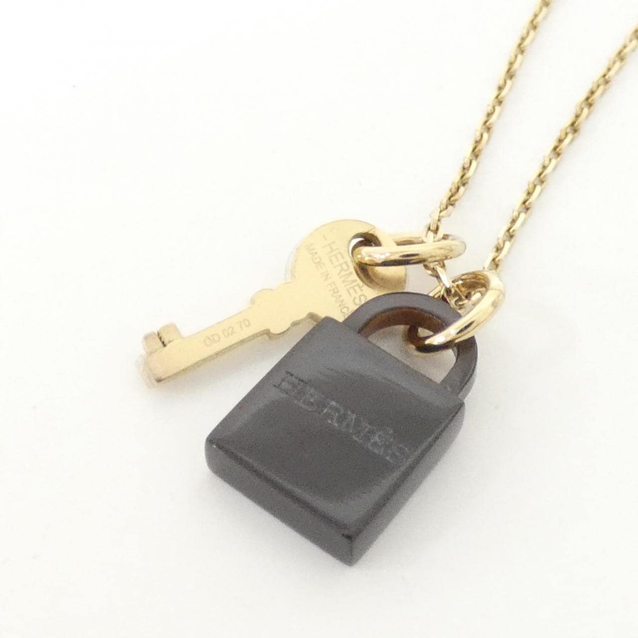 エルメス アミュレット パドロック PM 057027FD ネックレス