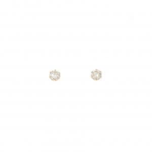 K18YG ソリティア ダイヤモンド ピアス 0.50CT