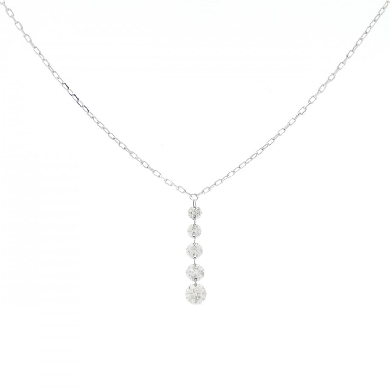 【新品】18KWG ダイヤモンド ネックレス 0.48CT