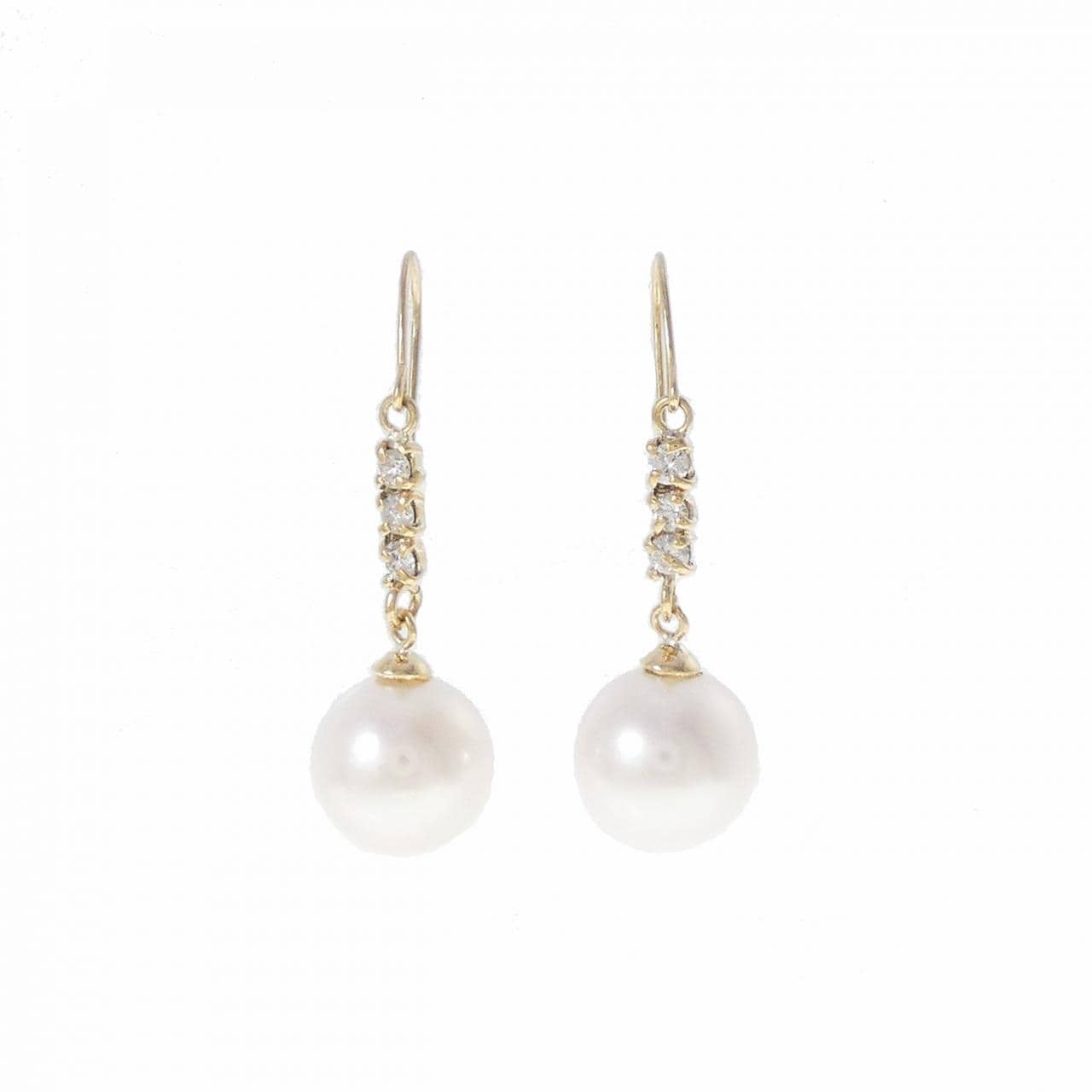 K18YG アコヤパール ピアス 8.1mm