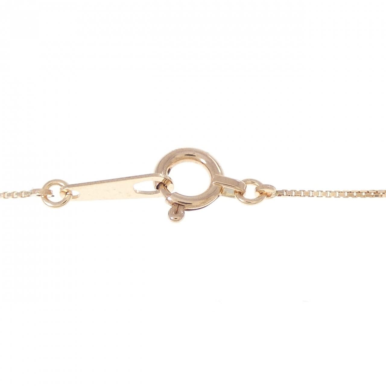 K10PG ホースシュー ダイヤモンド ネックレス 0.07CT