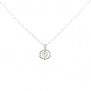PT900/K18YG/PT850 ダイヤモンド ネックレス 0.30CT
