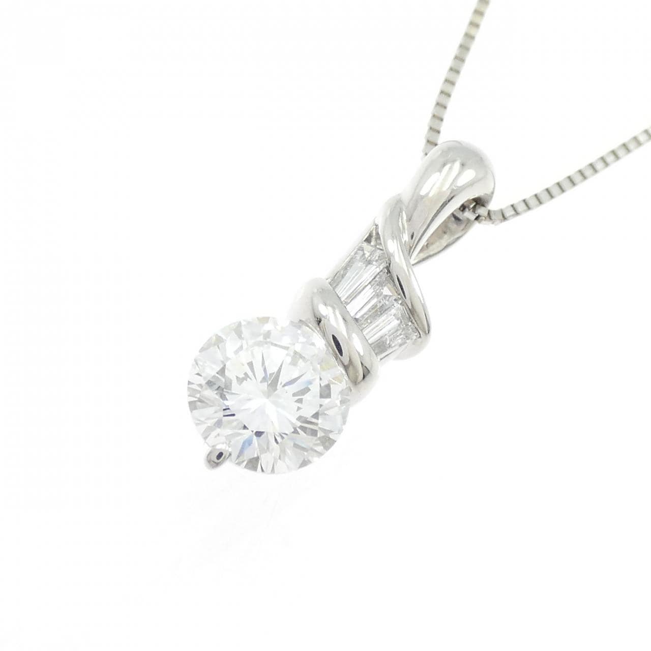 PT900/PT850 ダイヤモンド ネックレス 1.086CT F VS1 VG