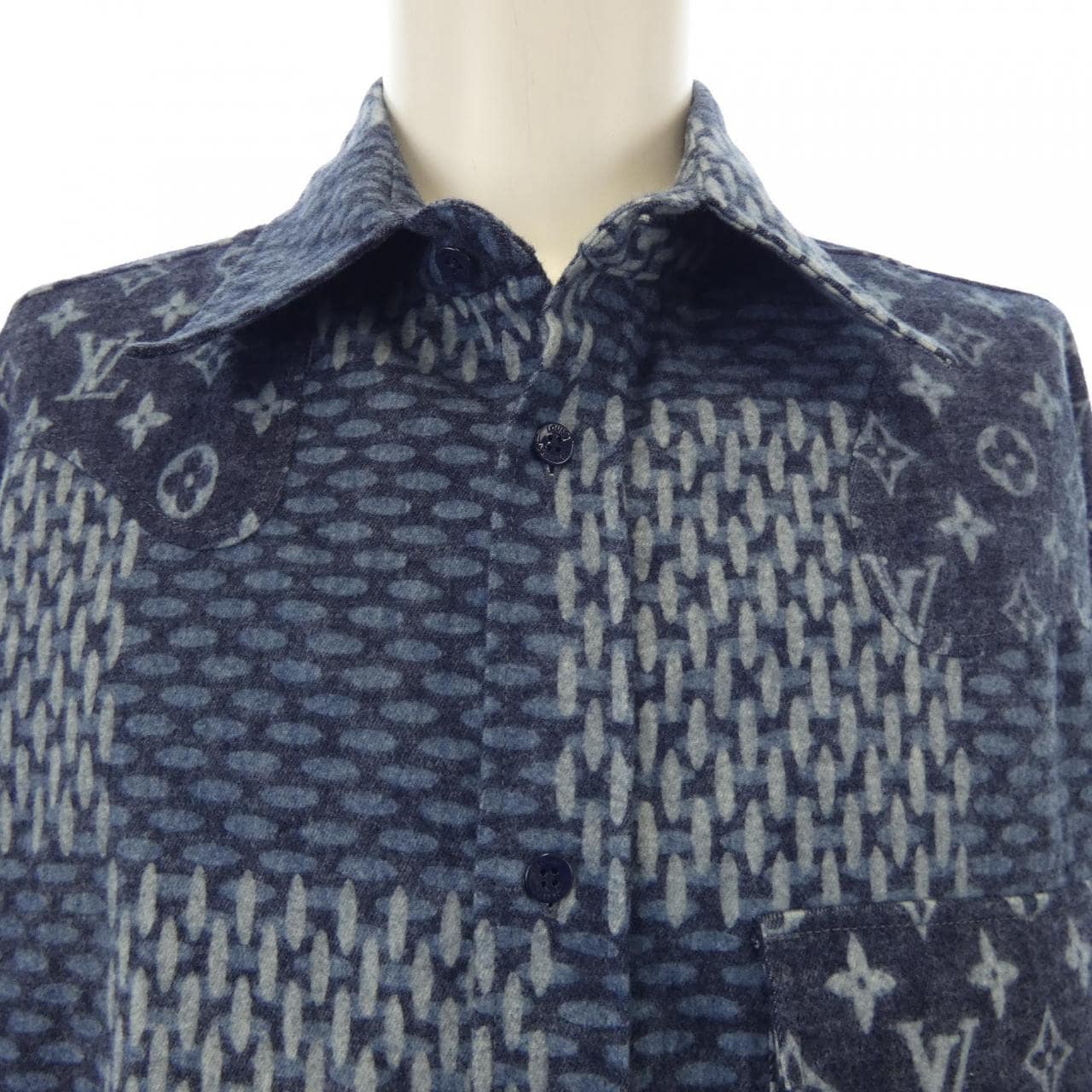 ルイヴィトン LOUIS VUITTON モノグラムウエーブジャイアントダミエ NIGO HJS02WVJI シャツ