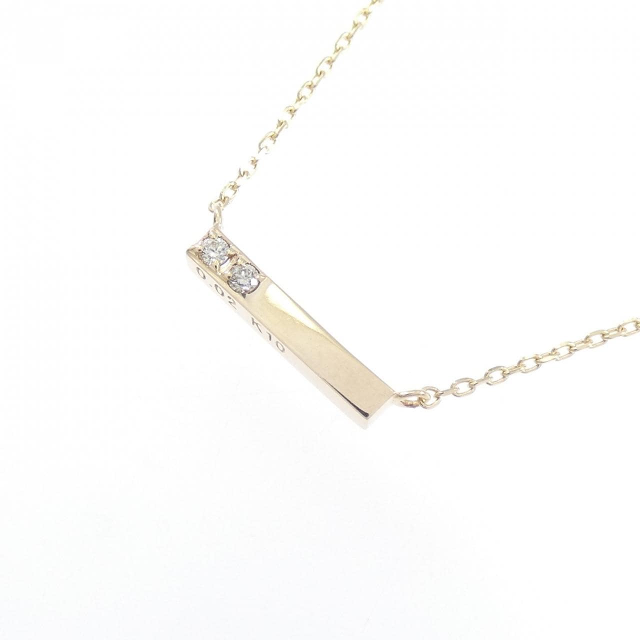 K10YG ダイヤモンド ネックレス 0.02CT