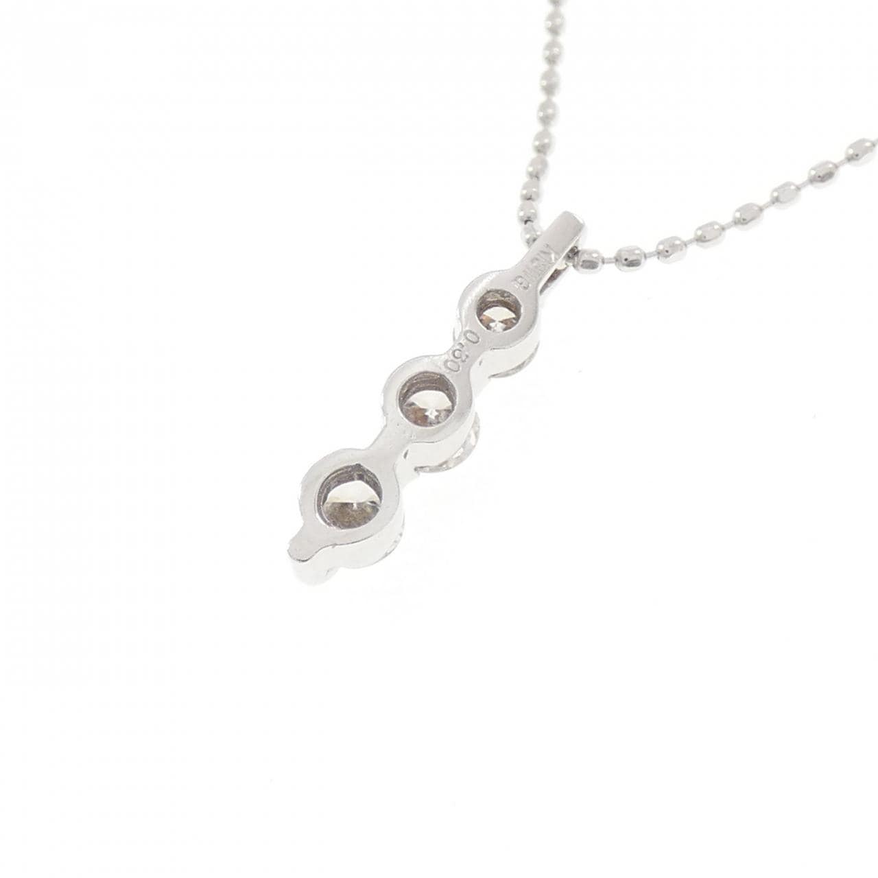 K18WG ダイヤモンド ネックレス 0.30CT