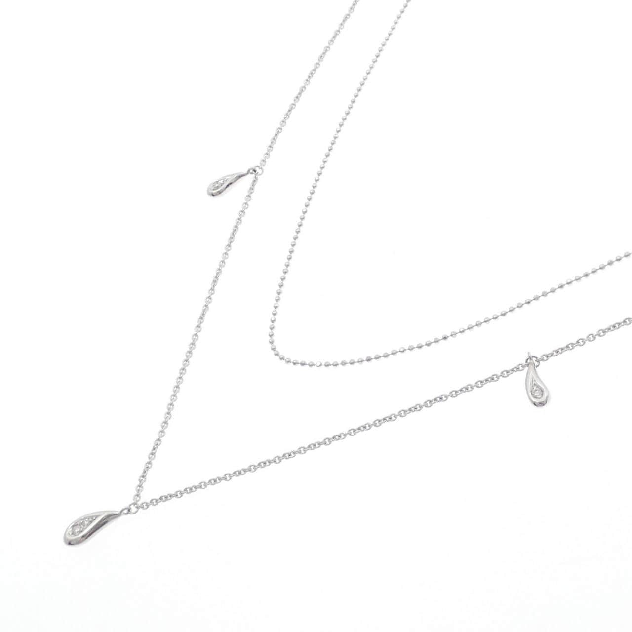 K18WG ダイヤモンド ネックレス 0.05CT