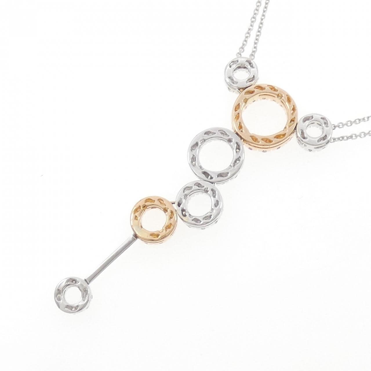 750WG/750PG ダイヤモンド ネックレス 0.86CT