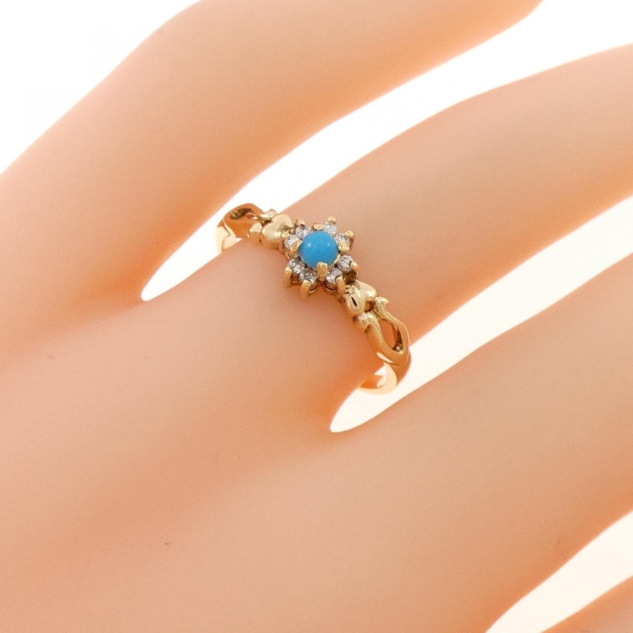 K18YG ターコイズ リング