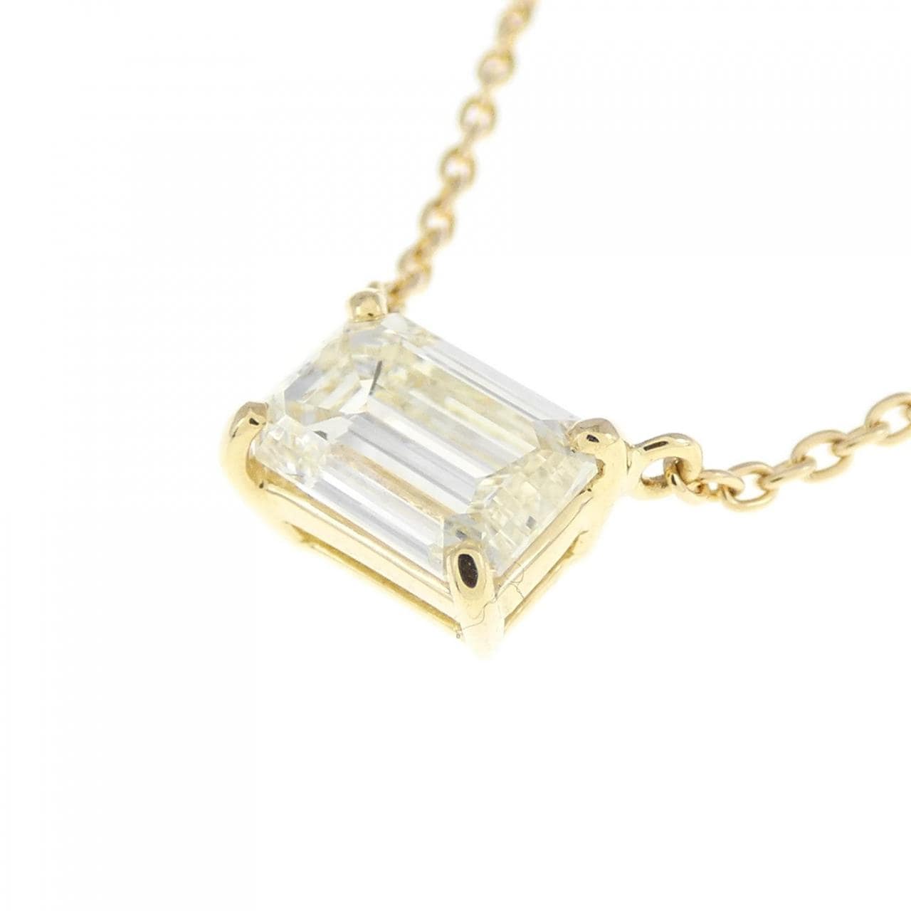 [Remake] K18YG Diamond necklace 0.644CT L VVS2 emerald cut