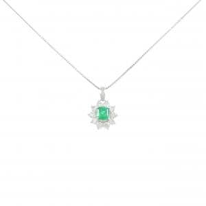 PT900/PT850 エメラルド ネックレス 0.50CT