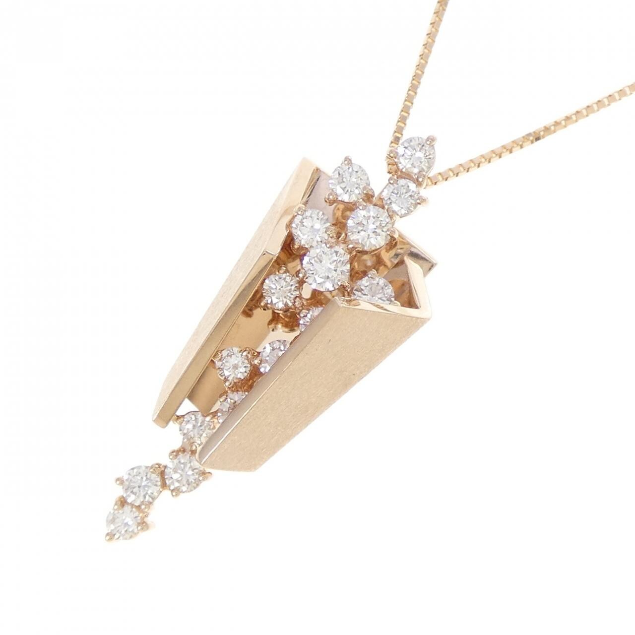 K18PG ダイヤモンド ネックレス 0.75CT