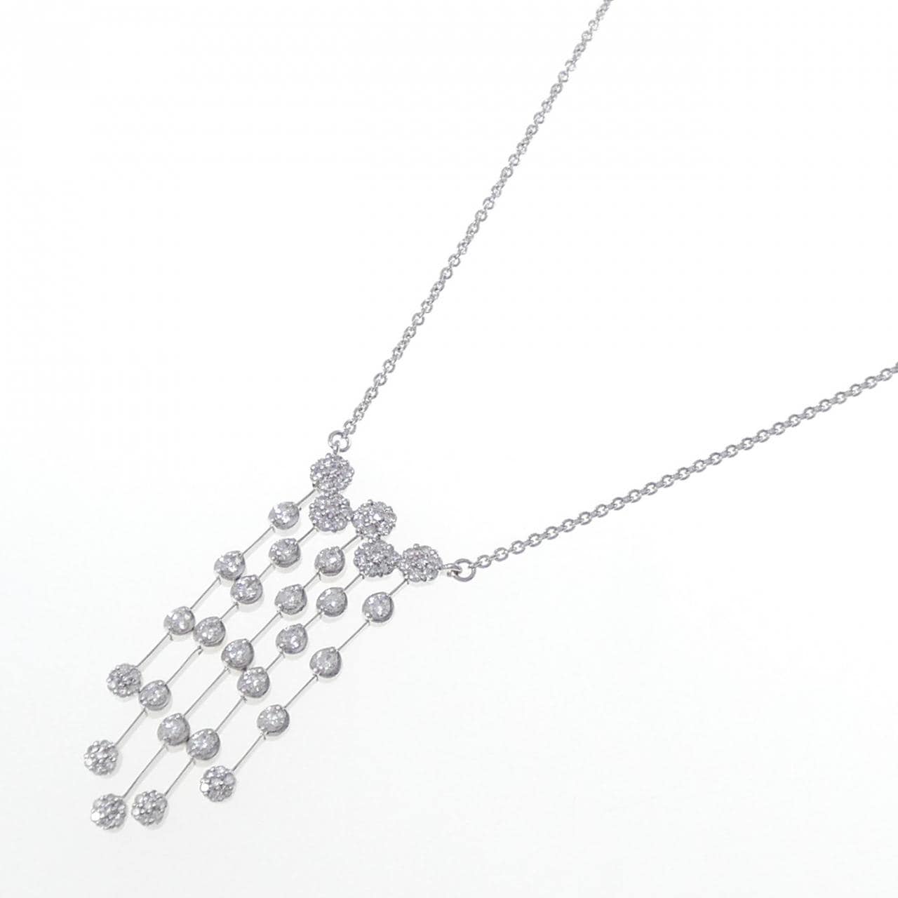 K18WG ダイヤモンド ネックレス 1.64CT
