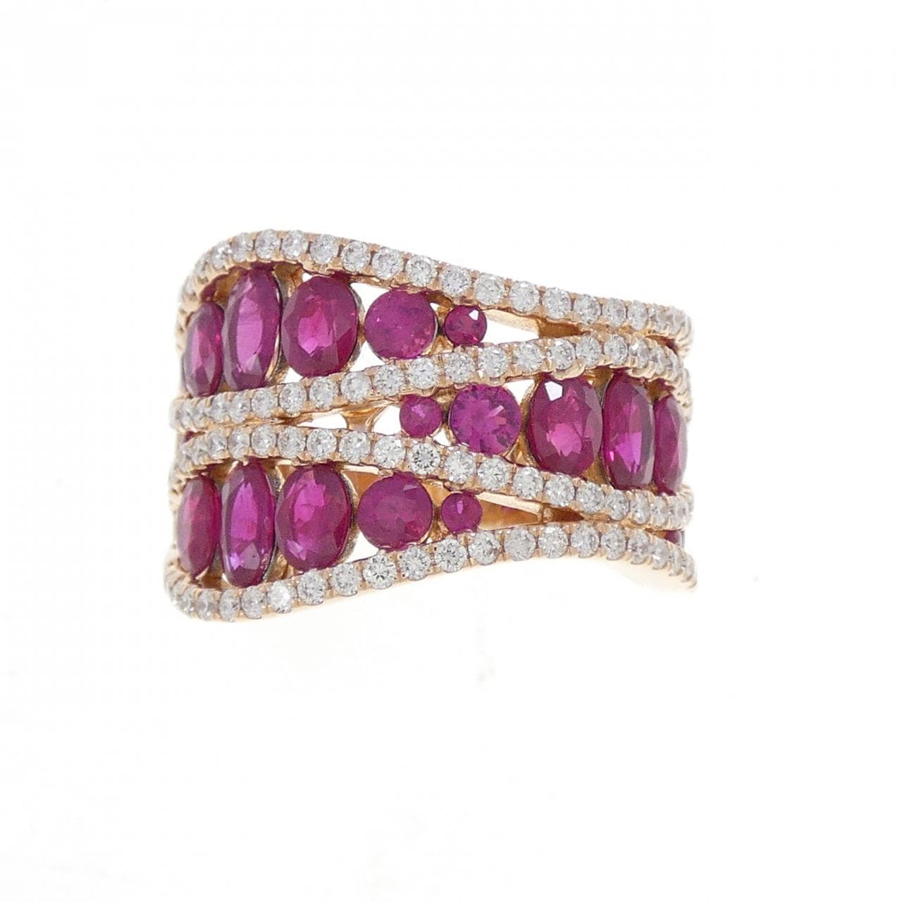 K18PG ルビー リング 2.62CT