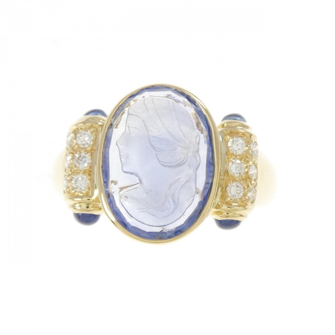 K18YG サファイヤ リング 3.56CT