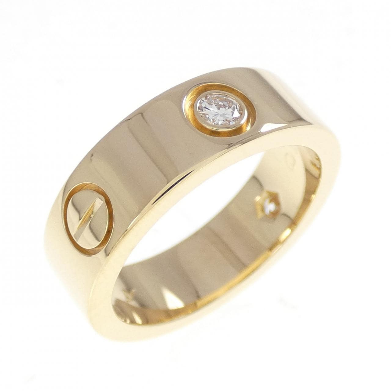 カルティエ ラブ ハーフダイヤ リング