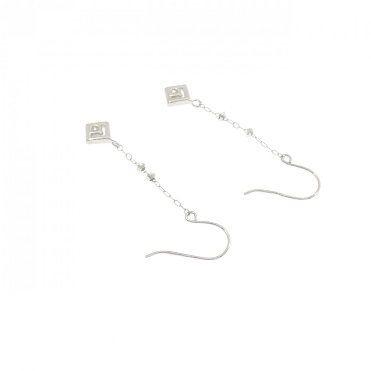 PT900 ダイヤモンド ピアス 0.04CT
