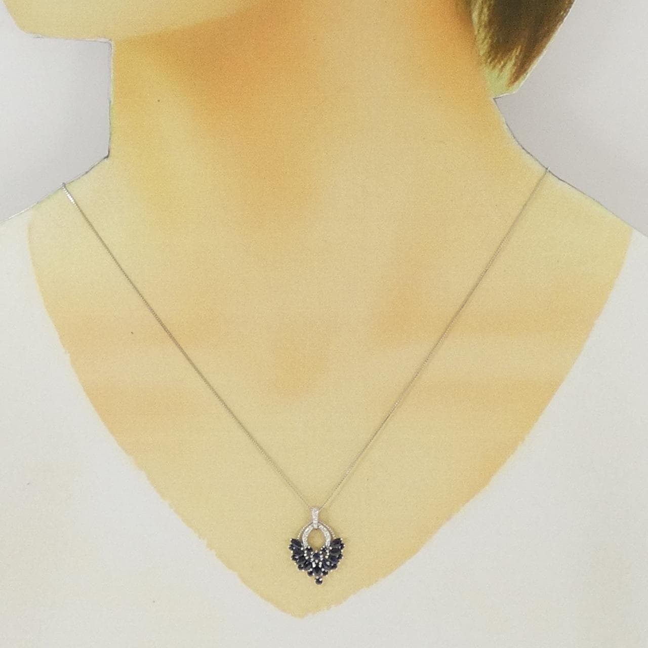 K18WG サファイヤ ネックレス 1.20CT